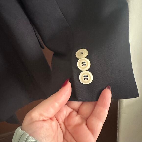 KORS Michael Kors | 90s Vintage Black Wool Double Breasted Blazer | Size 8 - Picture 6 of 6